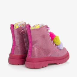 Agatha Ruiz de la Prada-Girls Glitter Pom-Pom Ankle Boots | Childrensalon Outlet