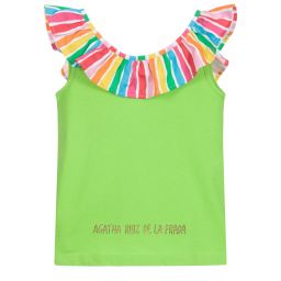 Agatha Ruiz de la Prada-Girls Green Cotton Top | Childrensalon Outlet