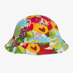 Agatha Ruiz de la Prada-Girls Green Fruit Cotton Jersey Hat | Childrensalon Outlet