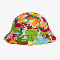 Agatha Ruiz de la Prada-Girls Green Fruit Cotton Jersey Hat | Childrensalon Outlet