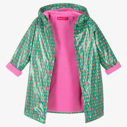 Agatha Ruiz de la Prada-Girls Green Hooded Raincoat | Childrensalon Outlet