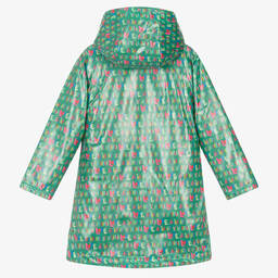 Agatha Ruiz de la Prada-Girls Green Hooded Raincoat | Childrensalon Outlet