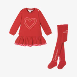 Agatha Ruiz de la Prada-Girls Heart Motif Dress Ensemble | Childrensalon Outlet