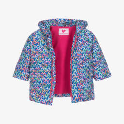 Agatha Ruiz de la Prada-Girls Heart Pattern Puffer Jacket | Childrensalon Outlet