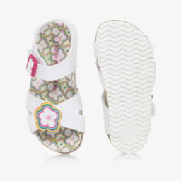 Agatha Ruiz de la Prada-Girls Ivory Blossomed Buckle Shoes | Childrensalon Outlet