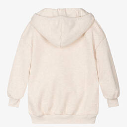 اجاثا رويز دي لا برادا-توب هودي بطبعة قلوب قطن لون عاجي للبنات | Childrensalon Outlet