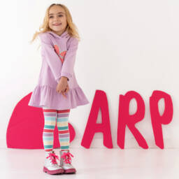 Agatha Ruiz de la Prada-طقم فستان بهودي قطن لون بنفسجي | Childrensalon Outlet