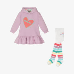 Agatha Ruiz de la Prada-طقم فستان بهودي قطن لون بنفسجي | Childrensalon Outlet