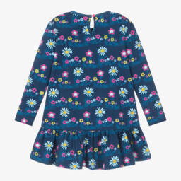 Agatha Ruiz de la Prada-Girls Navy Floral Cotton Dress | Childrensalon Outlet
