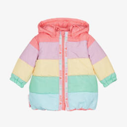 Agatha Ruiz de la Prada-Girls Pastel Stripe Puffer Jacket | Childrensalon Outlet