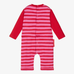 Agatha Ruiz de la Prada-Girls Pink and Red Striped Babygrow | Childrensalon Outlet