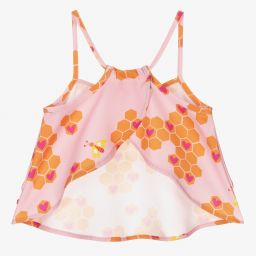Agatha Ruiz de la Prada-Розовый топ с пчелами для девочек | Childrensalon Outlet