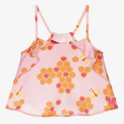 Agatha Ruiz de la Prada-Розовый топ с пчелами для девочек | Childrensalon Outlet