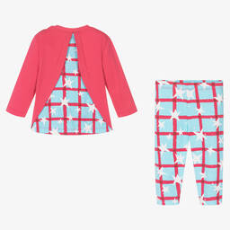 Agatha Ruiz de la Prada-Girls Pink & Blue Stars Leggings Set | Childrensalon Outlet