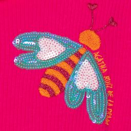 Agatha Ruiz de la Prada-فستان قطن جيرسي لون زهري فاقع | Childrensalon Outlet