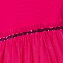 Agatha Ruiz de la Prada-فستان قطن جيرسي لون زهري فاقع | Childrensalon Outlet