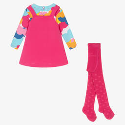 Agatha Ruiz de la Prada-Girls Pink Cotton Circles Dress Set | Childrensalon Outlet