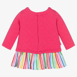 Agatha Ruiz de la Prada-طقم فستان قطن جيرسي لون زهري فوشيا | Childrensalon Outlet