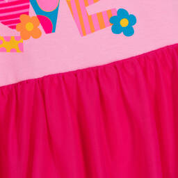 Agatha Ruiz de la Prada-Girls Pink Cotton Jersey Dress | Childrensalon Outlet