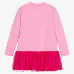 Agatha Ruiz de la Prada-Girls Pink Cotton Jersey Dress | Childrensalon Outlet