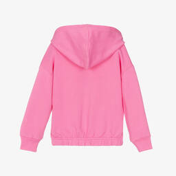 Agatha Ruiz de la Prada-Girls Pink Cotton Logo Hoodie | Childrensalon Outlet