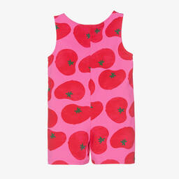 Agatha Ruiz de la Prada-Girls Pink Cotton Playsuit | Childrensalon Outlet