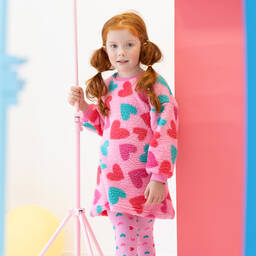 Agatha Ruiz de la Prada-Розовое флисовое платье и колготки для девочек | Childrensalon Outlet