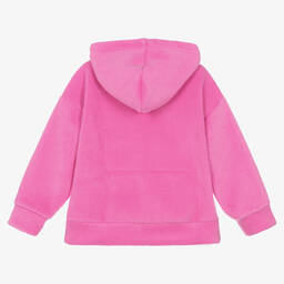 Agatha Ruiz de la Prada-Girls Pink Fleece Rainbow Hoodie | Childrensalon Outlet