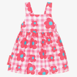 Agatha Ruiz de la Prada-Розовое хлопковое платье в клетку | Childrensalon Outlet