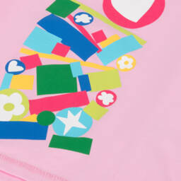 Agatha Ruiz de la Prada-Girls Pink Graphic Cotton Tee | Childrensalon Outlet