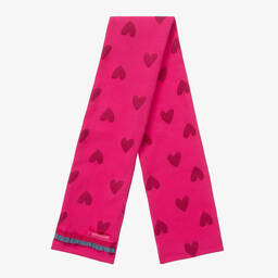 Agatha Ruiz de la Prada-Girls Pink Heart Hat & Scarf Set | Childrensalon Outlet