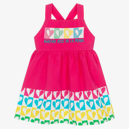 Agatha Ruiz de la Prada-Розовое платье с сердечками | Childrensalon Outlet