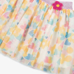 Agatha Ruiz de la Prada-تنورة تول وردية للبنات مزينة بقلوب | Childrensalon Outlet