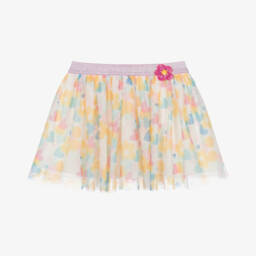 Agatha Ruiz de la Prada-تنورة تول وردية للبنات مزينة بقلوب | Childrensalon Outlet