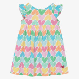 Agatha Ruiz de la Prada-Girls Pink Heartful Cotton Dress | Childrensalon Outlet