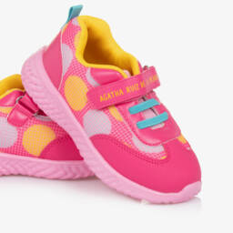 Agatha Ruiz de la Prada-Girls Pink Polka Dot Sneakers | Childrensalon Outlet