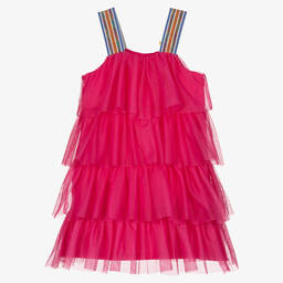 Agatha Ruiz de la Prada-Girls Pink Ruffle Tulle Dress | Childrensalon Outlet