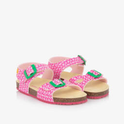 Agatha Ruiz de la Prada-Girls Pink Starry Faux Sandals | Childrensalon Outlet