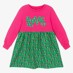 Agatha Ruiz de la Prada-Girls Pink Sweatshirt Dress | Childrensalon Outlet
