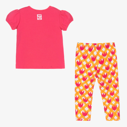 Agatha Ruiz de la Prada-Girls Pink Tulip Leggings Set | Childrensalon Outlet
