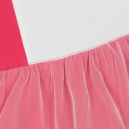 Agatha Ruiz de la Prada-Розово-белое платье с сердцем | Childrensalon Outlet