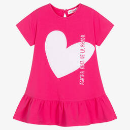 Agatha Ruiz de la Prada-Розовое платье с белым сердцем | Childrensalon Outlet