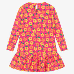 Agatha Ruiz de la Prada-Розовое хлопковое платье в желтый цветочек | Childrensalon Outlet