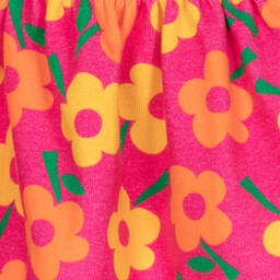 Agatha Ruiz de la Prada-Розовое хлопковое платье в желтый цветочек | Childrensalon Outlet