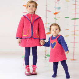 Agatha Ruiz de la Prada-Girls Quilted Pink Dress Ensemble | Childrensalon Outlet