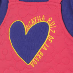 Agatha Ruiz de la Prada-Girls Quilted Pink Dress Ensemble | Childrensalon Outlet