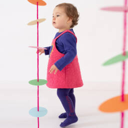 Agatha Ruiz de la Prada-Girls Quilted Pink Dress Ensemble | Childrensalon Outlet
