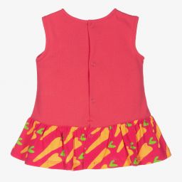 Agatha Ruiz de la Prada-Girls Red Cotton Carrot Dress | Childrensalon Outlet