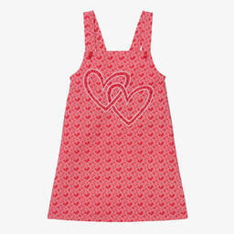Agatha Ruiz de la Prada-Girls Red Cotton Heart Print Dress | Childrensalon Outlet