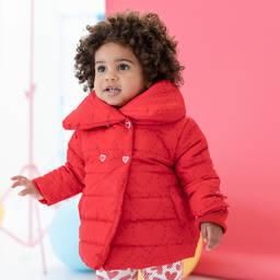 Agatha Ruiz de la Prada-Красный пуховик для девочек | Childrensalon Outlet